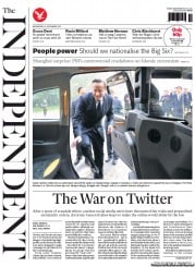 The Independent (UK) Newspaper Front Page for 4 December 2013