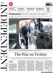 The Independent Newspaper Front Page (UK) for 4 December 2013