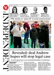 The Independent (UK) Newspaper Front Page for 4 January 2022