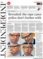 The Independent (UK) Newspaper Front Page for 4 February 2014