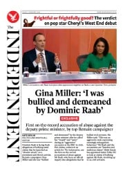 The Independent (UK) Newspaper Front Page for 4 February 2023