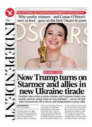 The Independent front page for 4 March 2025