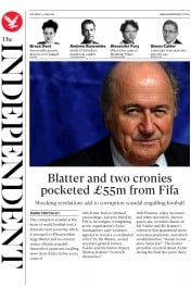 The Independent (UK) Newspaper Front Page for 4 June 2016