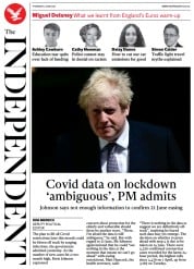 The Independent (UK) Newspaper Front Page for 4 June 2021