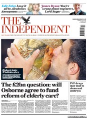 The Independent Newspaper Front Page (UK) for 4 July 2011