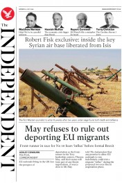 The Independent (UK) Newspaper Front Page for 4 July 2016