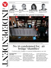 The Independent (UK) Newspaper Front Page for 4 July 2020