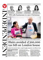 The Independent (UK) Newspaper Front Page for 5 October 2021