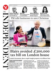 The Independent (UK) Newspaper Front Page for 5 October 2021