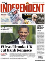 The Independent (UK) Newspaper Front Page for 5 November 2011