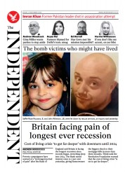 The Independent (UK) Newspaper Front Page for 5 November 2022