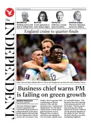 The Independent front page for 5 December 2022