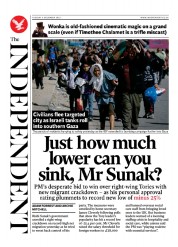 The Independent front page for 5 December 2023