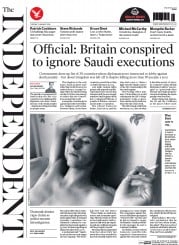 The Independent (UK) Newspaper Front Page for 5 January 2016