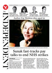 The Independent (UK) Newspaper Front Page for 5 January 2023