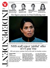 The Independent (UK) Newspaper Front Page for 5 March 2021