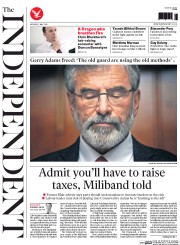 The Independent (UK) Newspaper Front Page for 5 May 2014