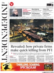 The Independent (UK) Newspaper Front Page for 5 June 2014