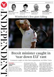 The Independent (UK) Newspaper Front Page for 5 July 2017