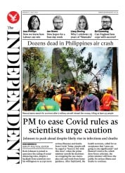 The Independent (UK) Newspaper Front Page for 5 July 2021