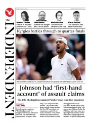 The Independent (UK) Newspaper Front Page for 5 July 2022
