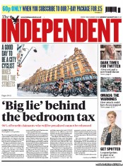 The Independent (UK) Newspaper Front Page for 5 August 2013