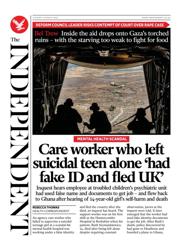 The Independent front page for 5 August 2025