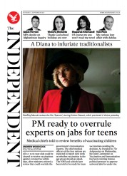 The Independent (UK) Newspaper Front Page for 5 September 2021