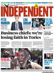 The Independent Newspaper Front Page (UK) for 6 October 2012