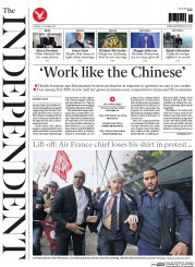The Independent (UK) Newspaper Front Page for 6 October 2015