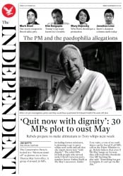 The Independent (UK) Newspaper Front Page for 6 October 2017