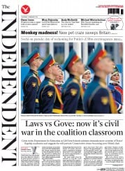 The Independent (UK) Newspaper Front Page for 6 February 2014