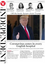 The Independent (UK) Newspaper Front Page for 6 February 2020