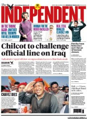 The Independent (UK) Newspaper Front Page for 6 March 2013