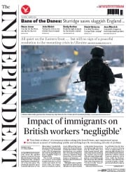 The Independent (UK) Newspaper Front Page for 6 March 2014