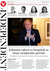 The Independent (UK) Newspaper Front Page for 6 April 2020