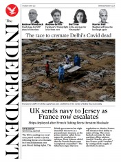 The Independent (UK) Newspaper Front Page for 6 May 2021