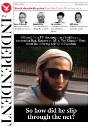 The Independent (UK) Newspaper Front Page for 6 June 2017