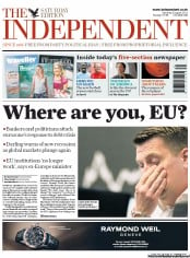 The Independent Newspaper Front Page (UK) for 6 August 2011