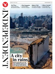 The Independent (UK) Newspaper Front Page for 6 August 2020