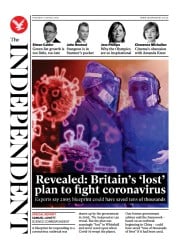 The Independent (UK) Newspaper Front Page for 6 August 2021