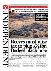The Independent front page for 6 August 2025