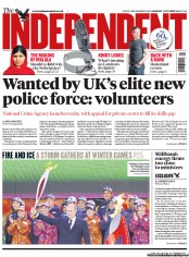 The Independent Newspaper Front Page (UK) for 7 October 2013