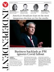 The Independent (UK) Newspaper Front Page for 7 October 2020