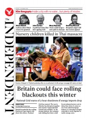 The Independent (UK) Newspaper Front Page for 7 October 2022