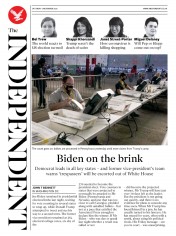 The Independent (UK) Newspaper Front Page for 7 November 2020