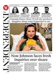 The Independent (UK) Newspaper Front Page for 7 November 2021