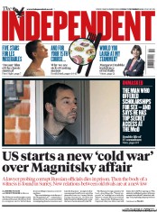 The Independent (UK) Newspaper Front Page for 7 December 2012