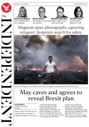 The Independent (UK) Newspaper Front Page for 7 December 2016