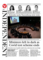 The Independent (UK) Newspaper Front Page for 7 April 2022